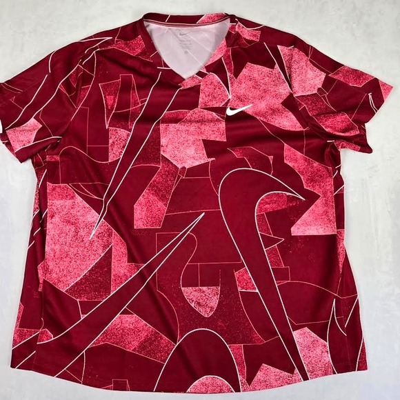 Nike Court Dri-FIT Victory Size 2XL Short Sleeve Pickleball Tennis Shirt Top - Picture 1 of 7